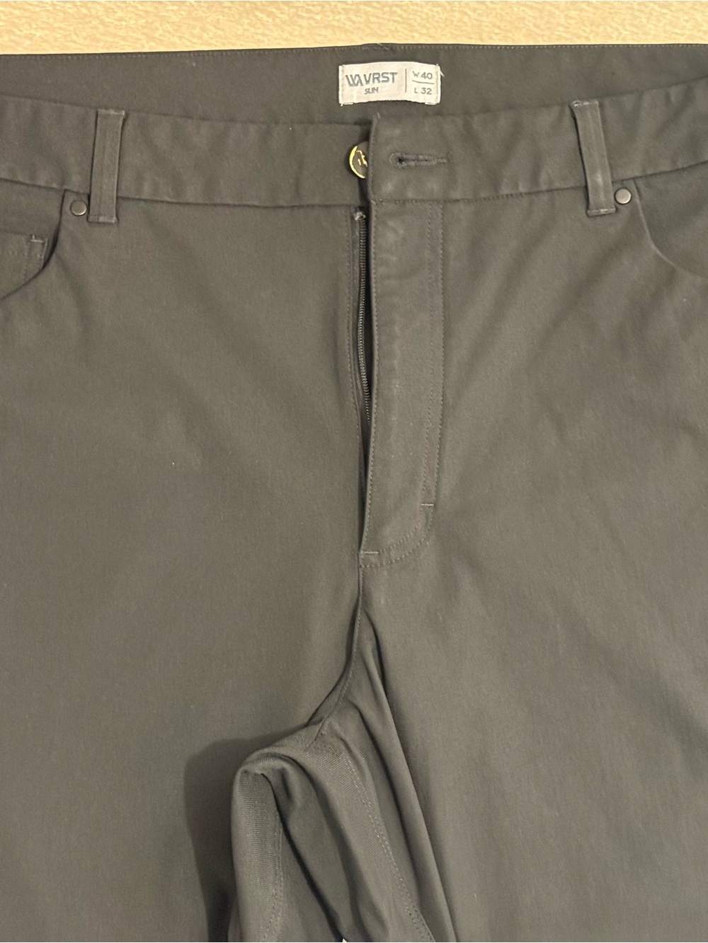 VRST Men's Black Slim Chino Pants